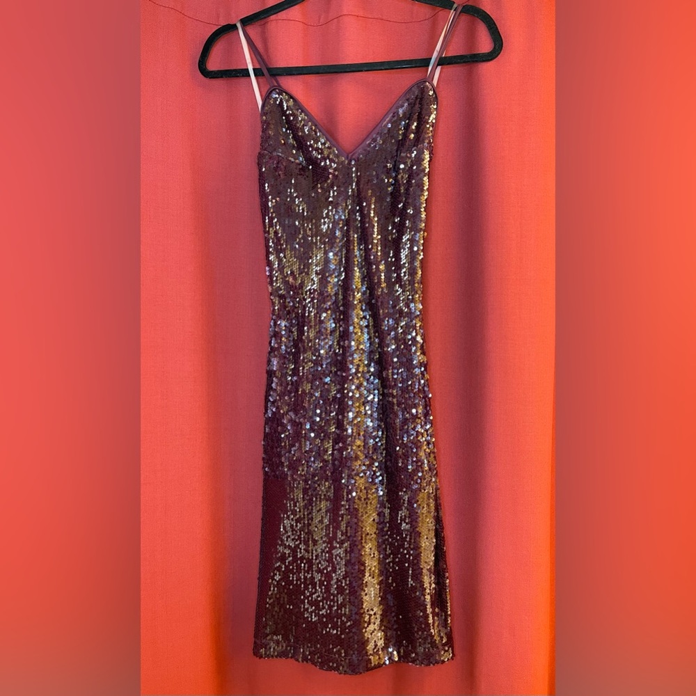 Purple sequined dress size S